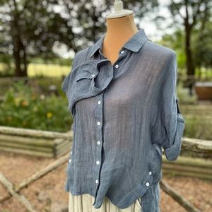 Linen camp shirt